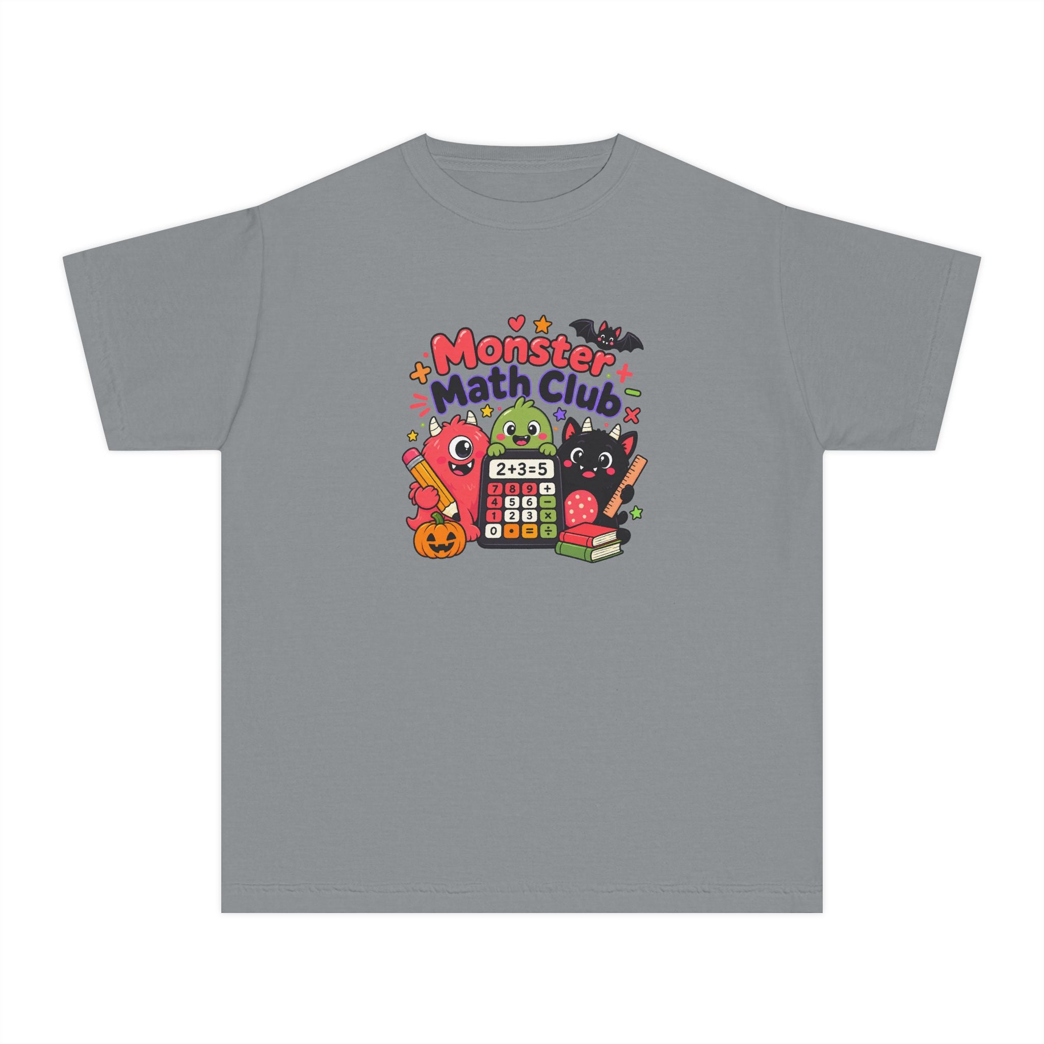 🎃 Monster Math Club Halloween Youth Retro Tee 🧮👻