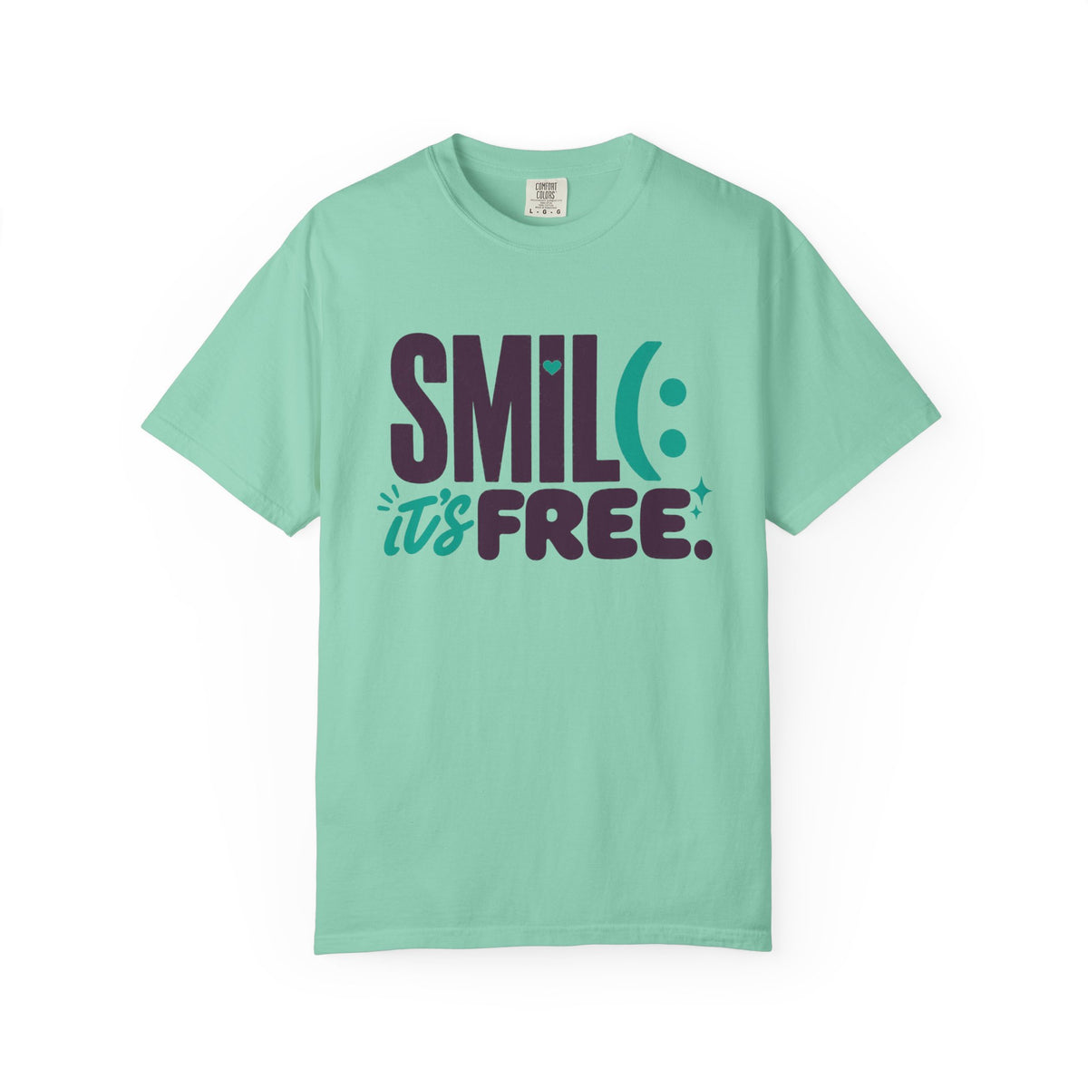 SMILE IT’S FREE! Garment-Dyed Graphic Tee