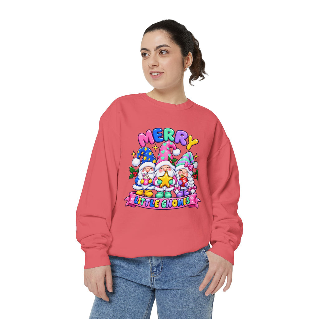 Merry Little Gnomes Sweatshirt Cute Christmas Holiday Crewneck