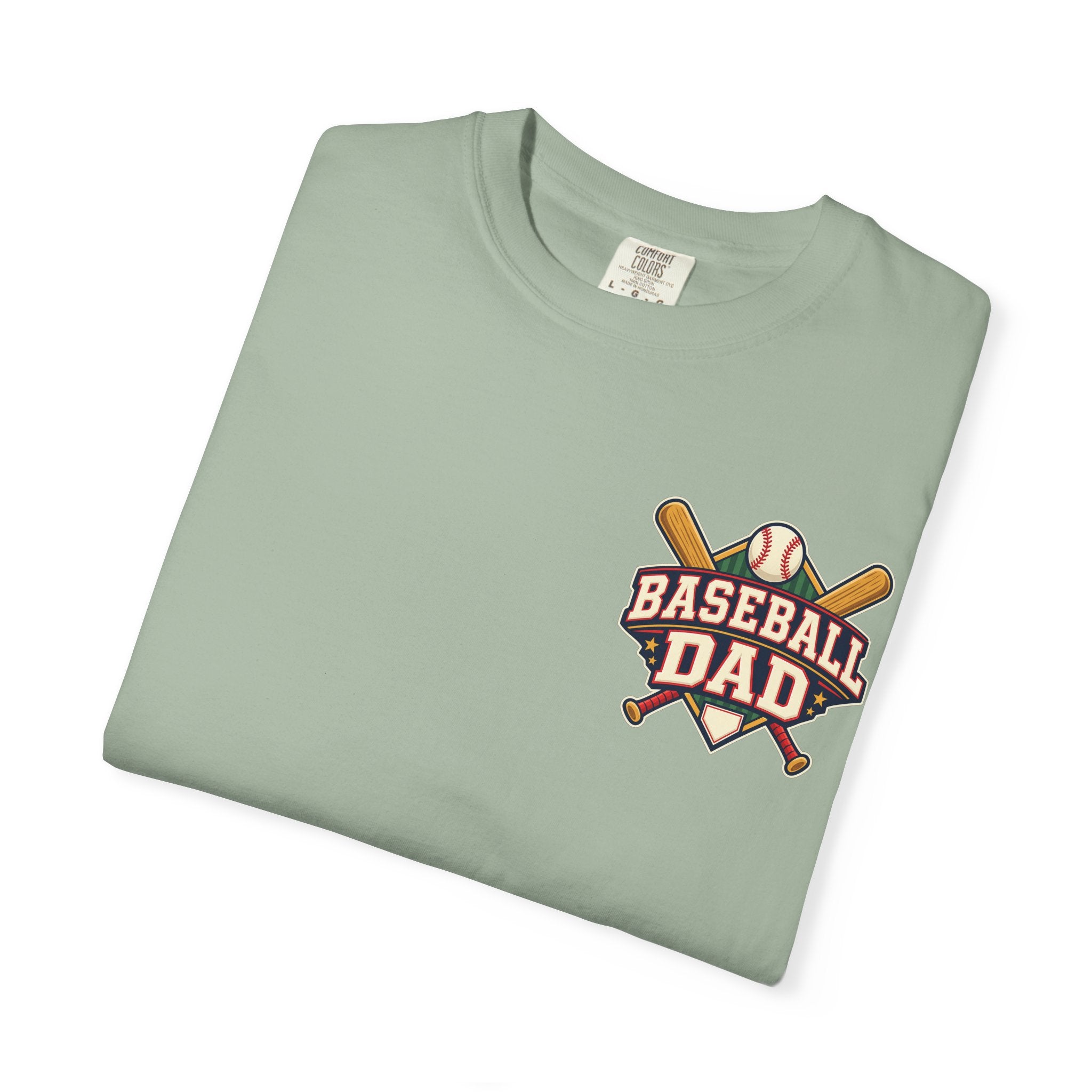 Vintage Baseball Dad Comfort Colors® Front and Back Tee ⚾