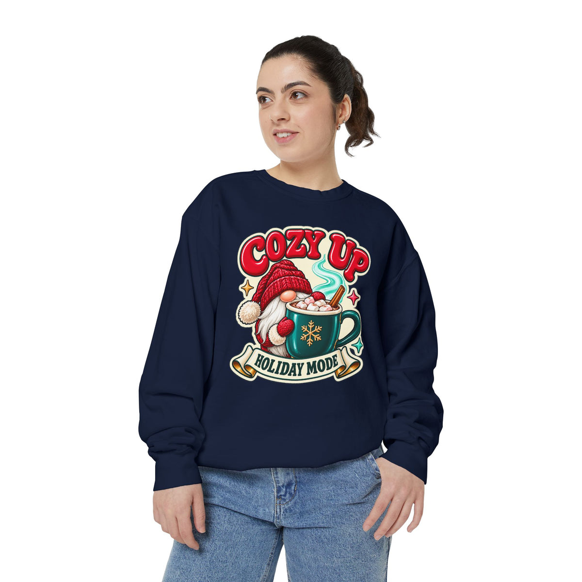 Cozy Up Christmas Mode Gnome Cocoa Sweatshirt