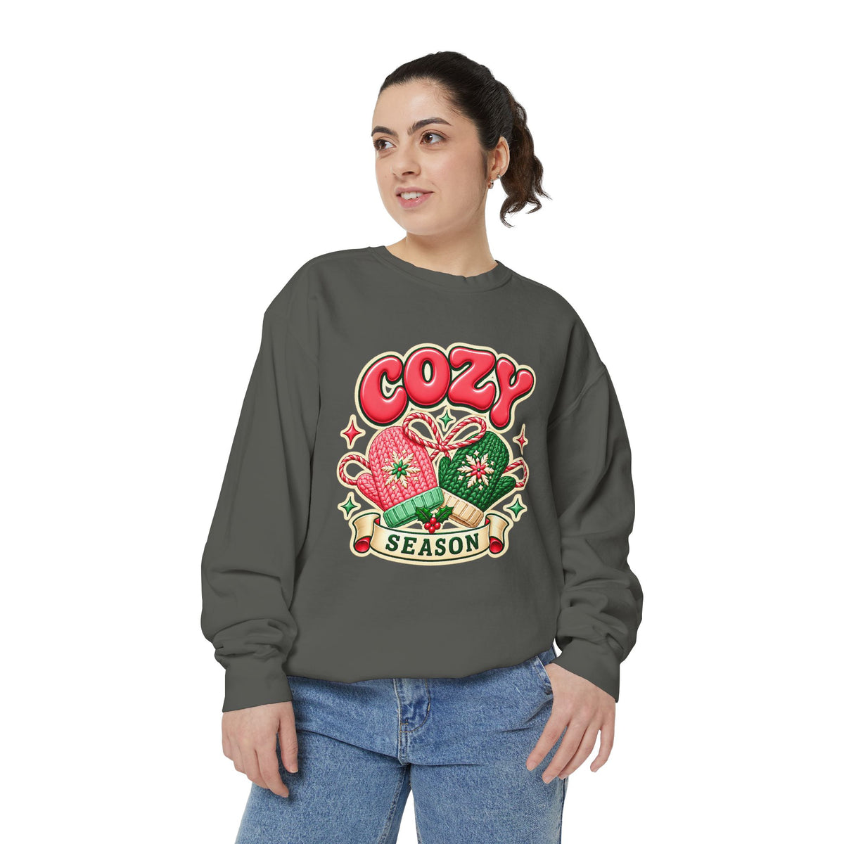 Cozy Season Christmas Sweatshirt 🧤🎄☕️