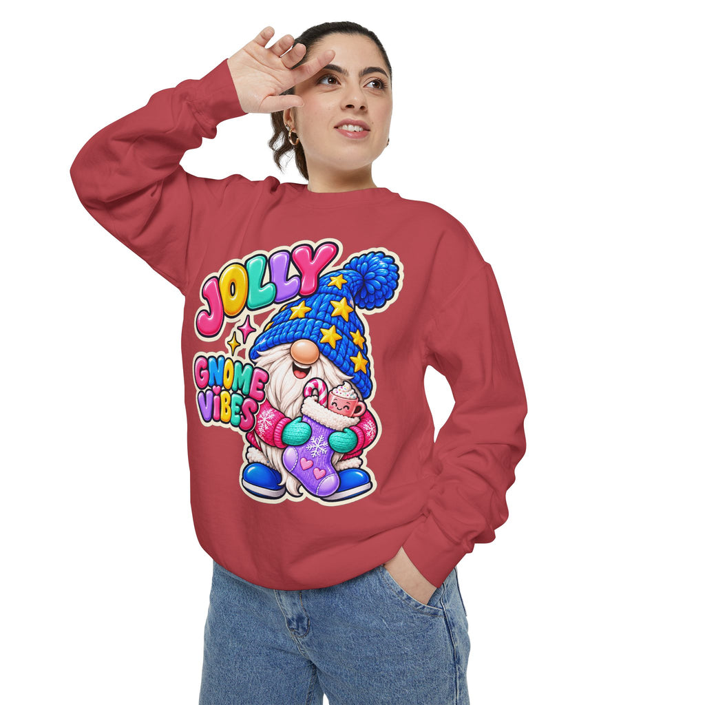 Jolly Gnome Vibes Christmas Sweatshirt