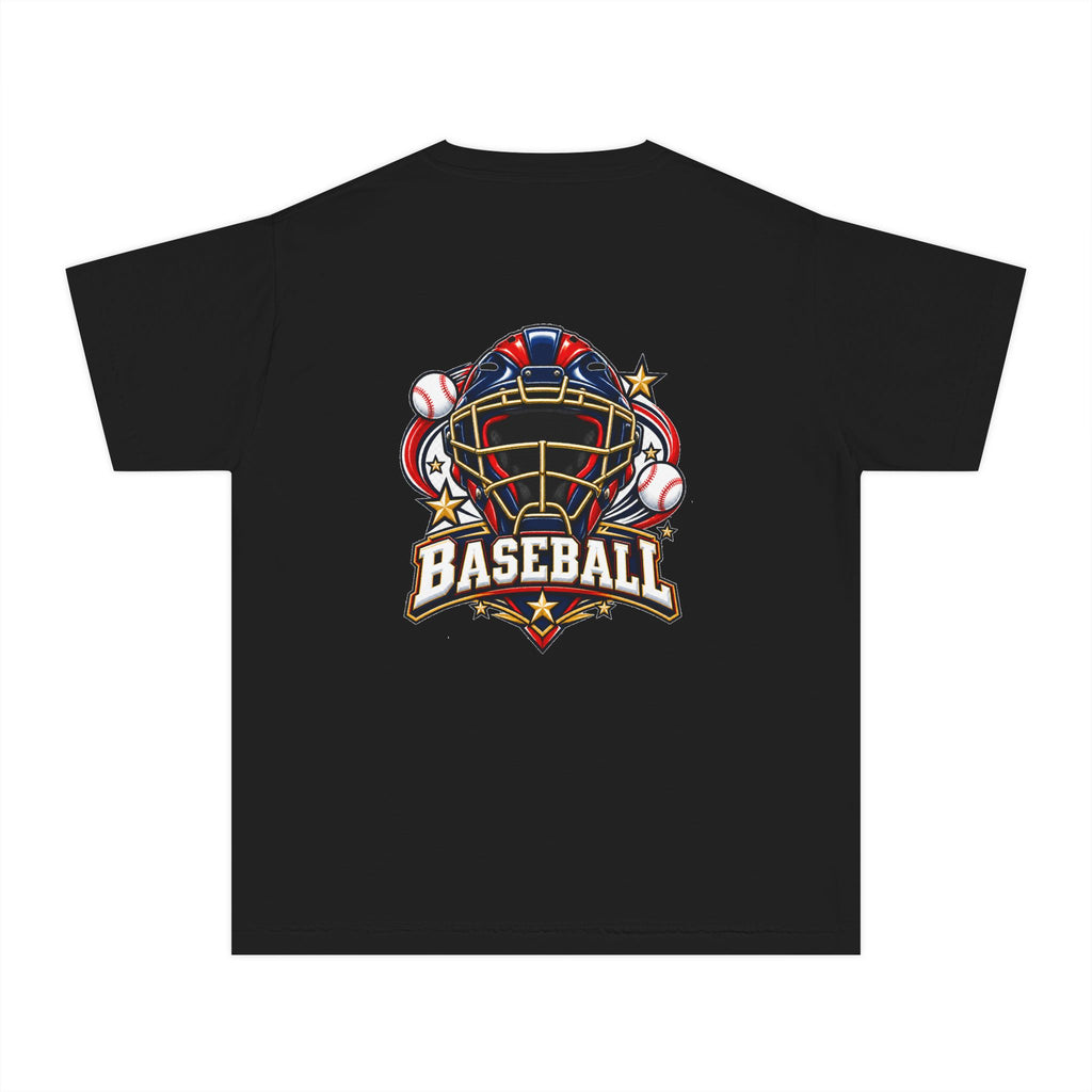 Baseball Catcher Mask Youth Tee — Patriotic Baseball Graphic T‑Shirt  ⚾