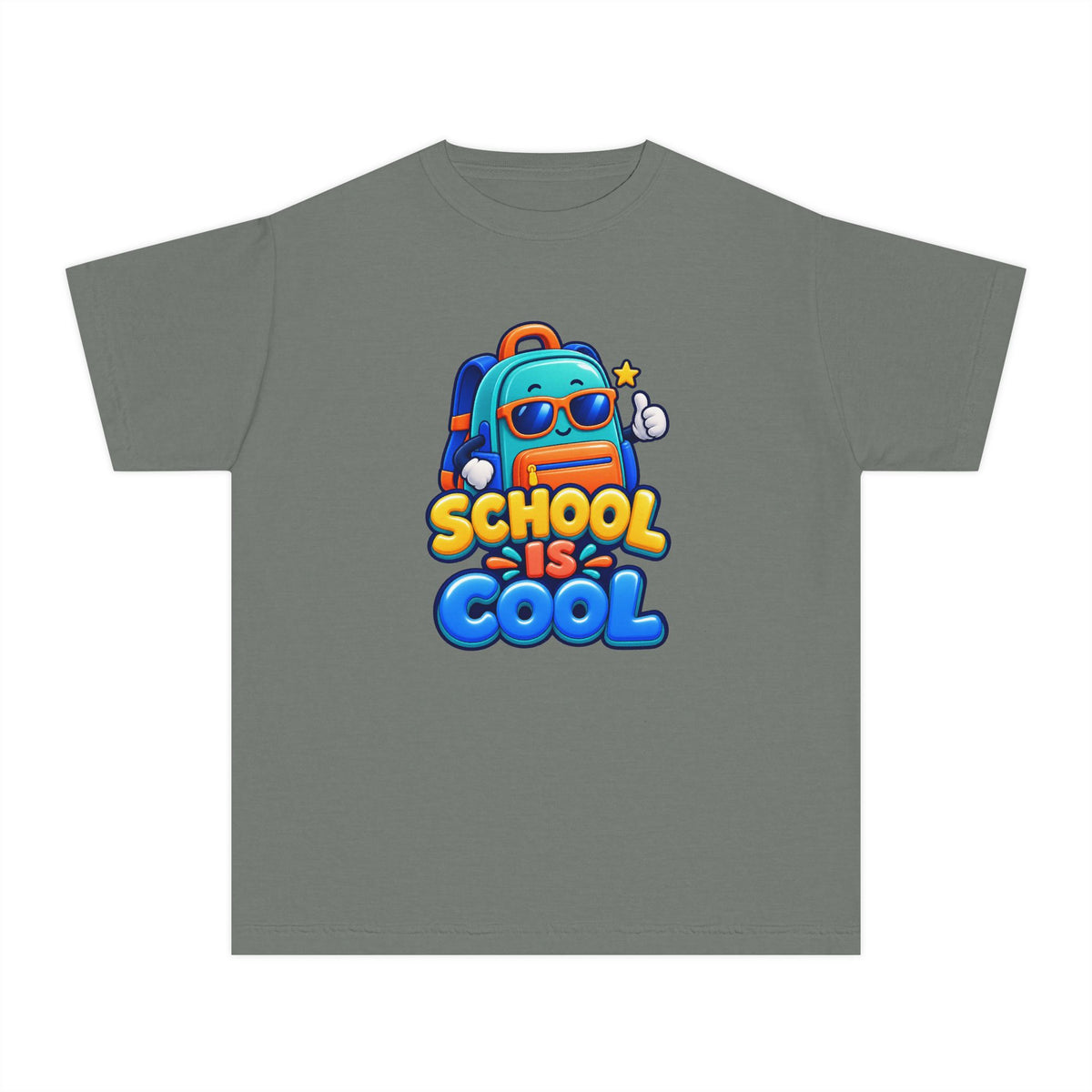 🎒 School Is Cool Backpack Cartoon Kids Tee