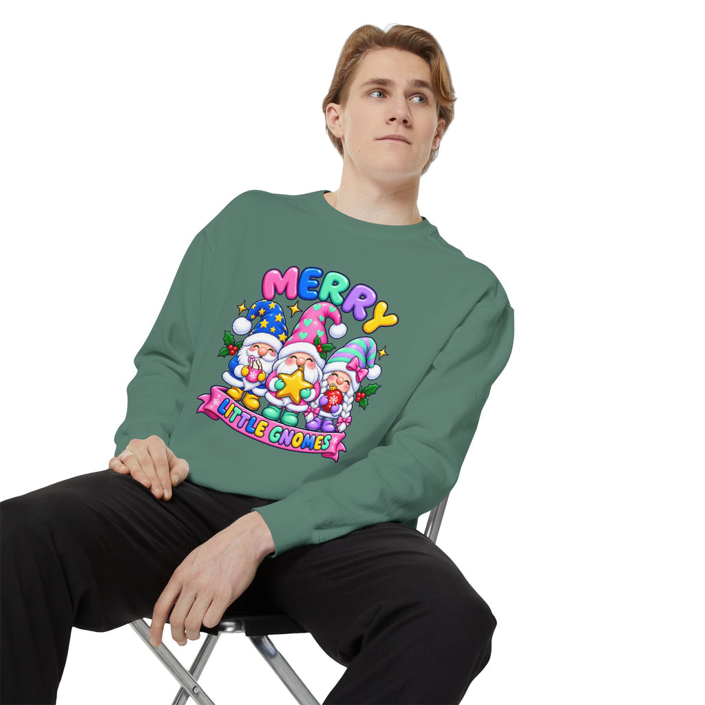 Merry Little Gnomes Sweatshirt Cute Christmas Holiday Crewneck