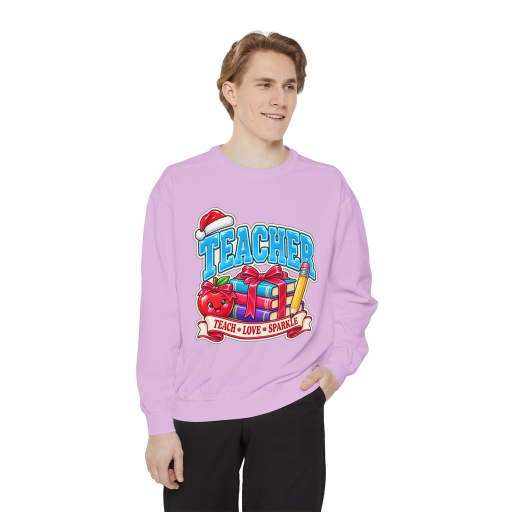 Teach • Love • Sparkle Christmas Teacher Sweatshirt
