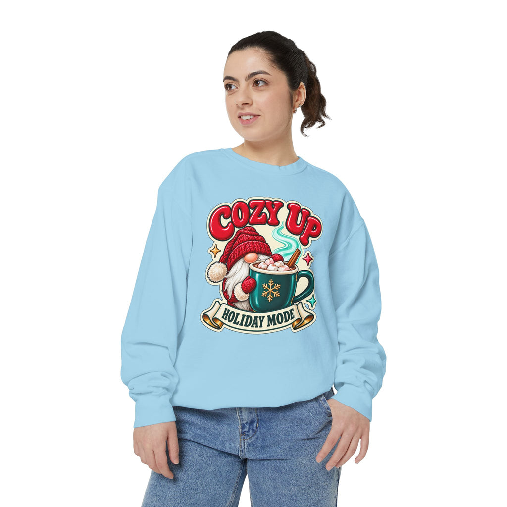 Cozy Up Christmas Mode Gnome Cocoa Sweatshirt