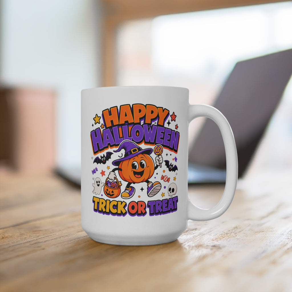 Happy Halloween Mug - Spooky Coffee Cup - Trick or Treat Ceramic Mug - Halloween Gift for Pumpkin Lovers
