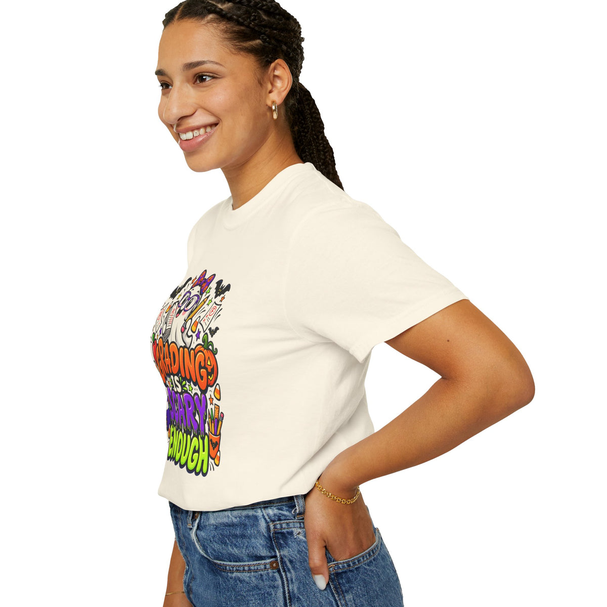 Grading Is Scary Enough T-Shirt — Halloween Teacher Funny Tee