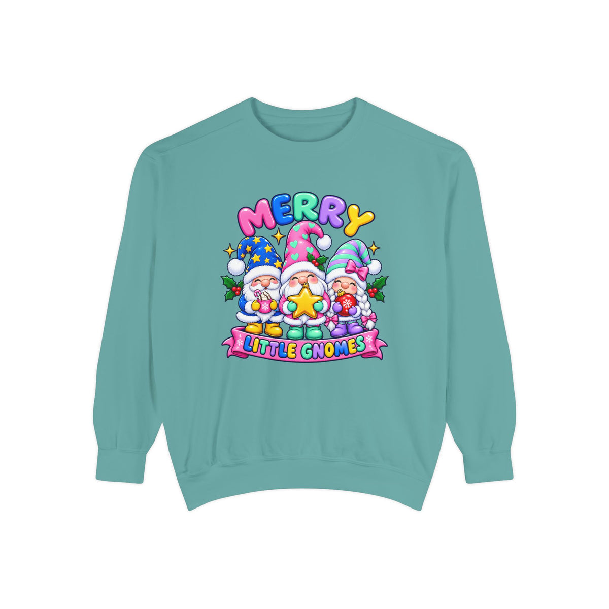 Merry Little Gnomes Sweatshirt Cute Christmas Holiday Crewneck