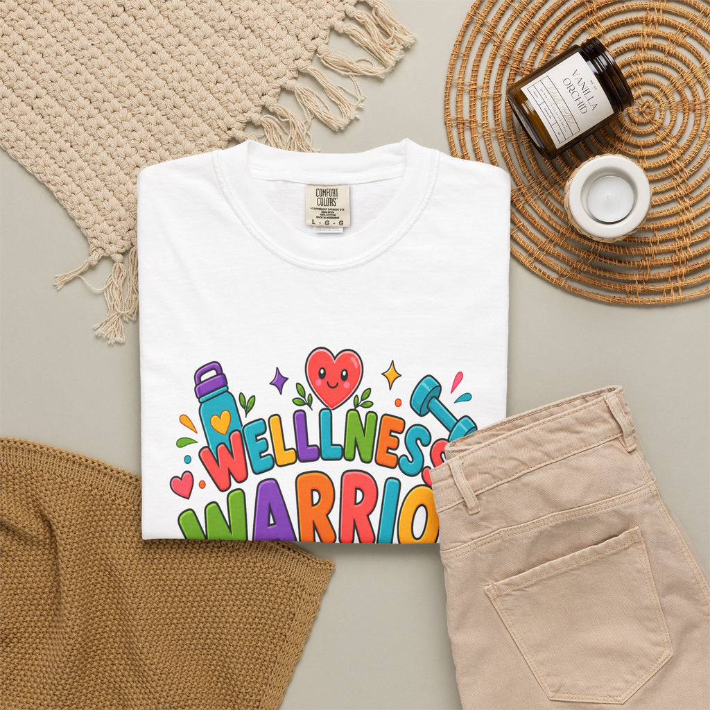 Wellness Warrior Teacher Comfort Colors® Heavyweight Tee 🌈💪