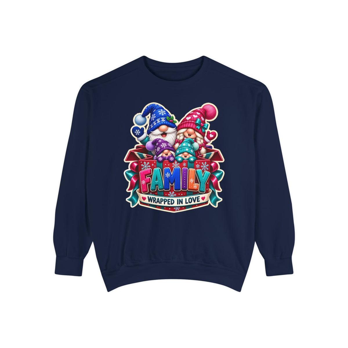 Family Wrapped in Gnome Love Christmas Sweatshirt