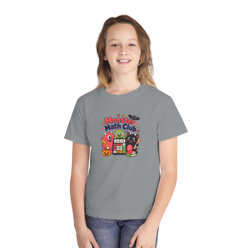 🎃 Monster Math Club Halloween Youth Retro Tee 🧮👻