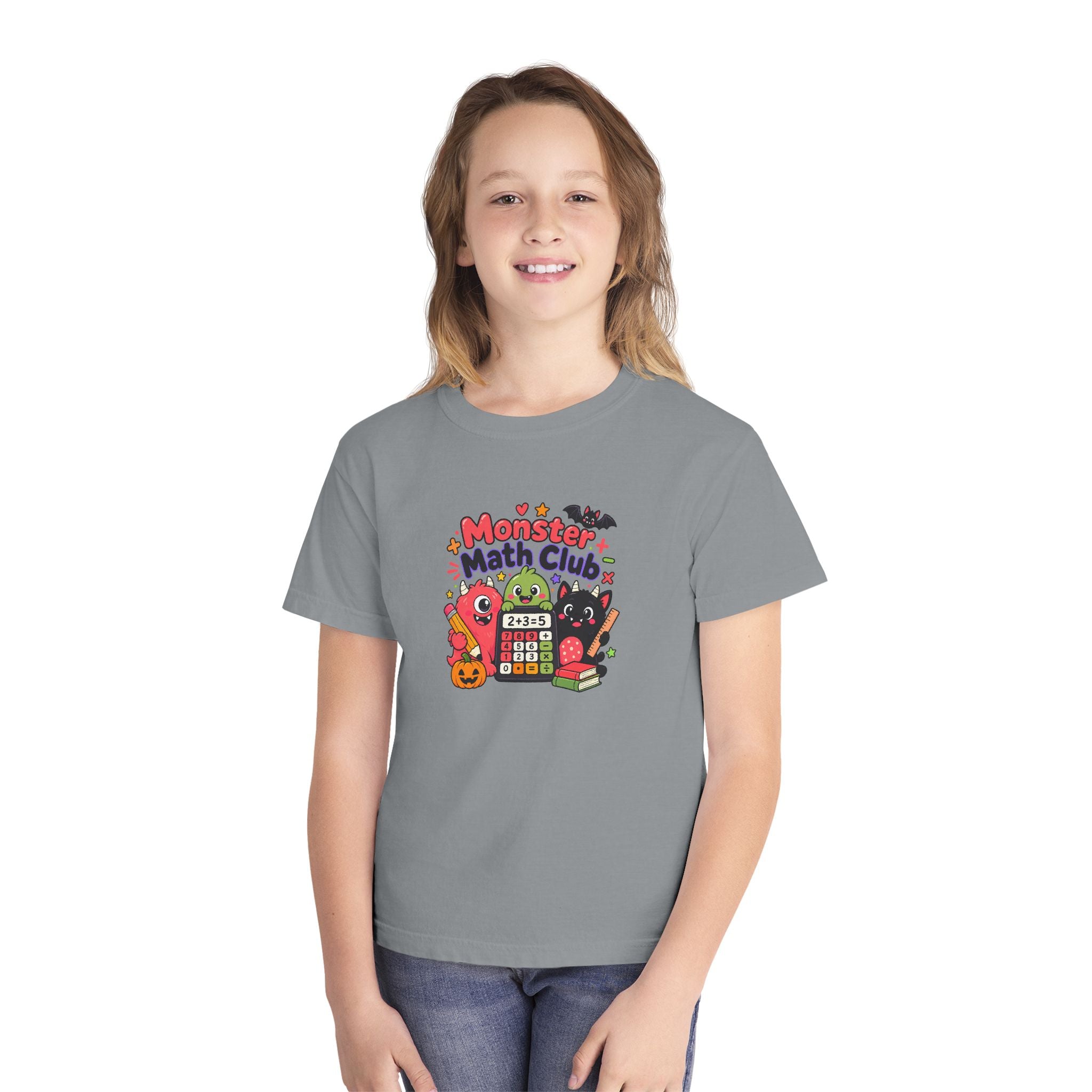 🎃 Monster Math Club Halloween Youth Retro Tee 🧮👻