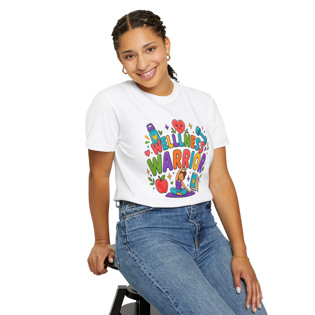 Wellness Warrior Teacher Comfort Colors® Heavyweight Tee 🌈💪