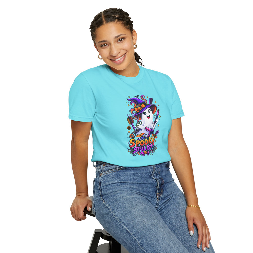 Spooky Stylist Halloween Tee – Adult Unisex Beauty Salon Party Shirt