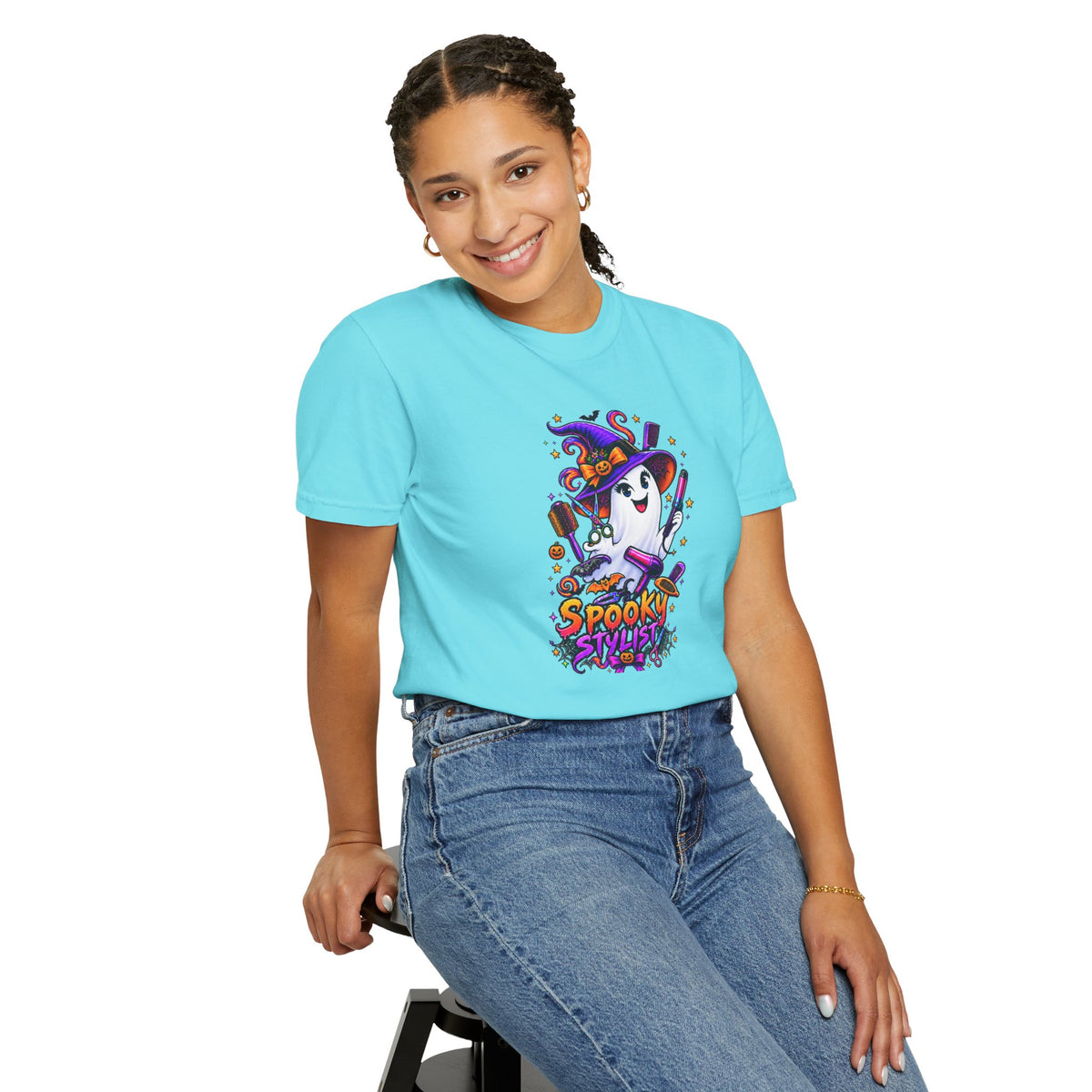 Spooky Stylist Halloween Tee – Adult Unisex Beauty Salon Party Shirt