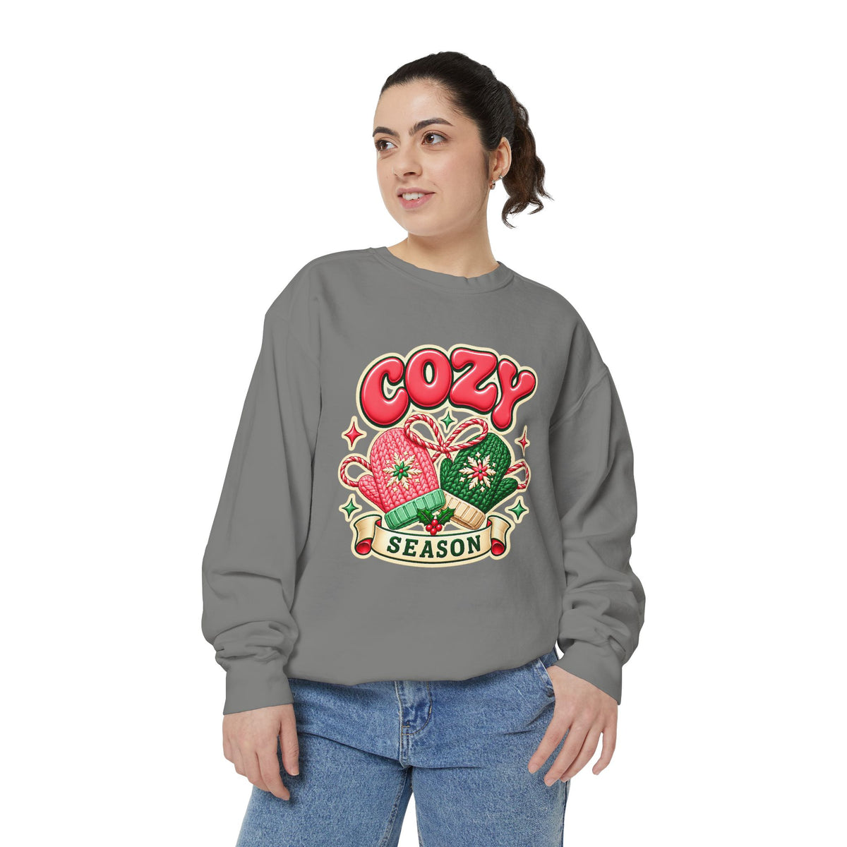 Cozy Season Christmas Sweatshirt 🧤🎄☕️
