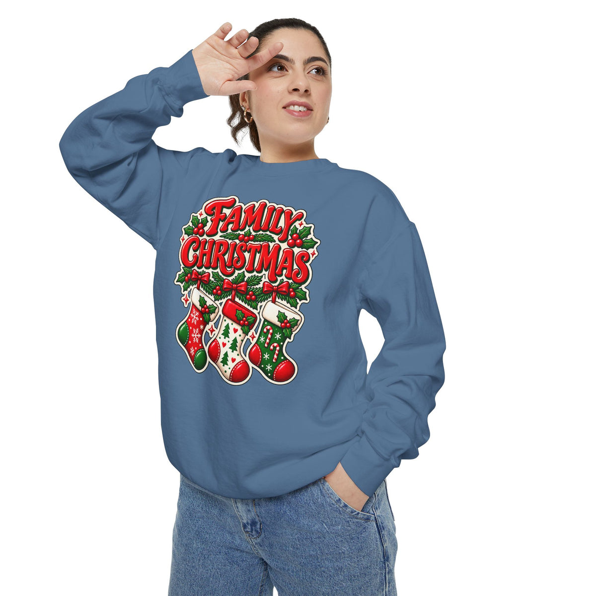 Family Christmas Stocking Holiday Sweatshirt