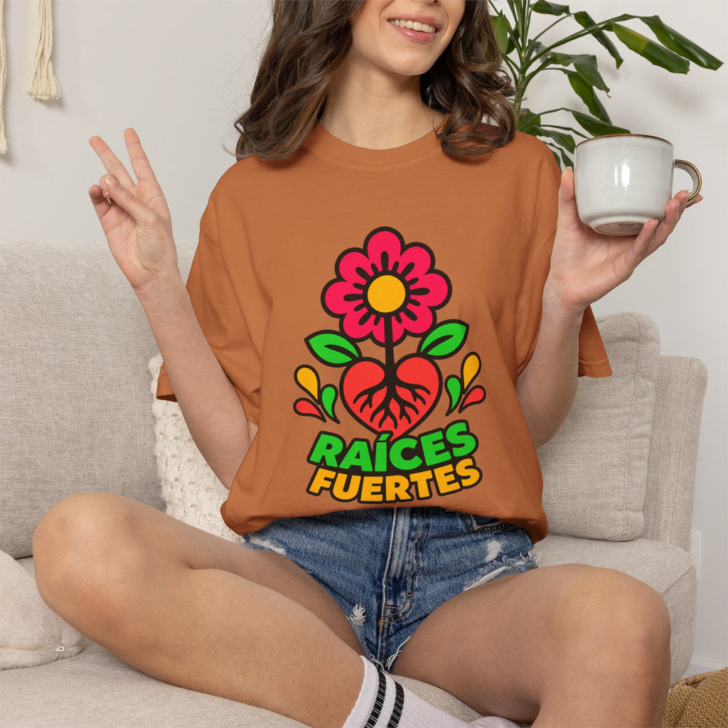Raíces Fuertes Latino Heritage Heavyweight Tee 🌺❤️