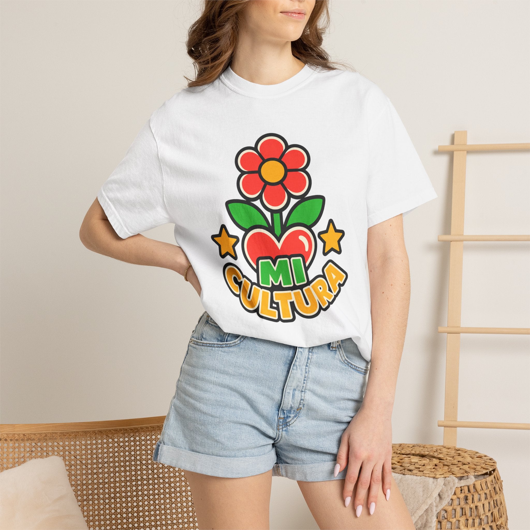 Mi Cultura Latino Heritage Heavyweight Tee 🌺❤️