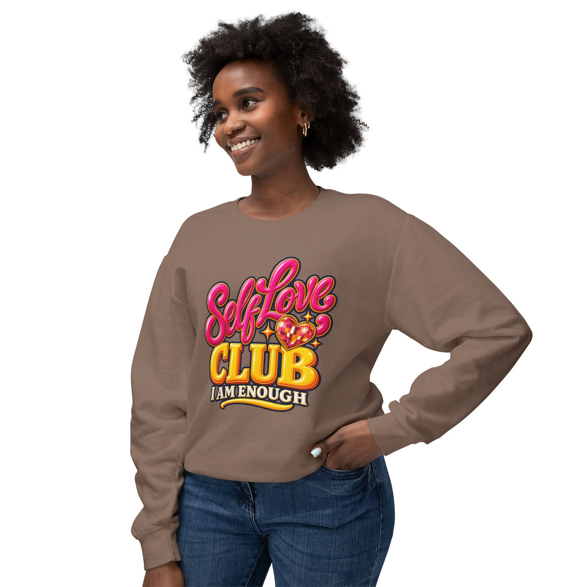 Self-Love Club Sweatshirt — I Am Enough Cozy Crewneck 💖✨