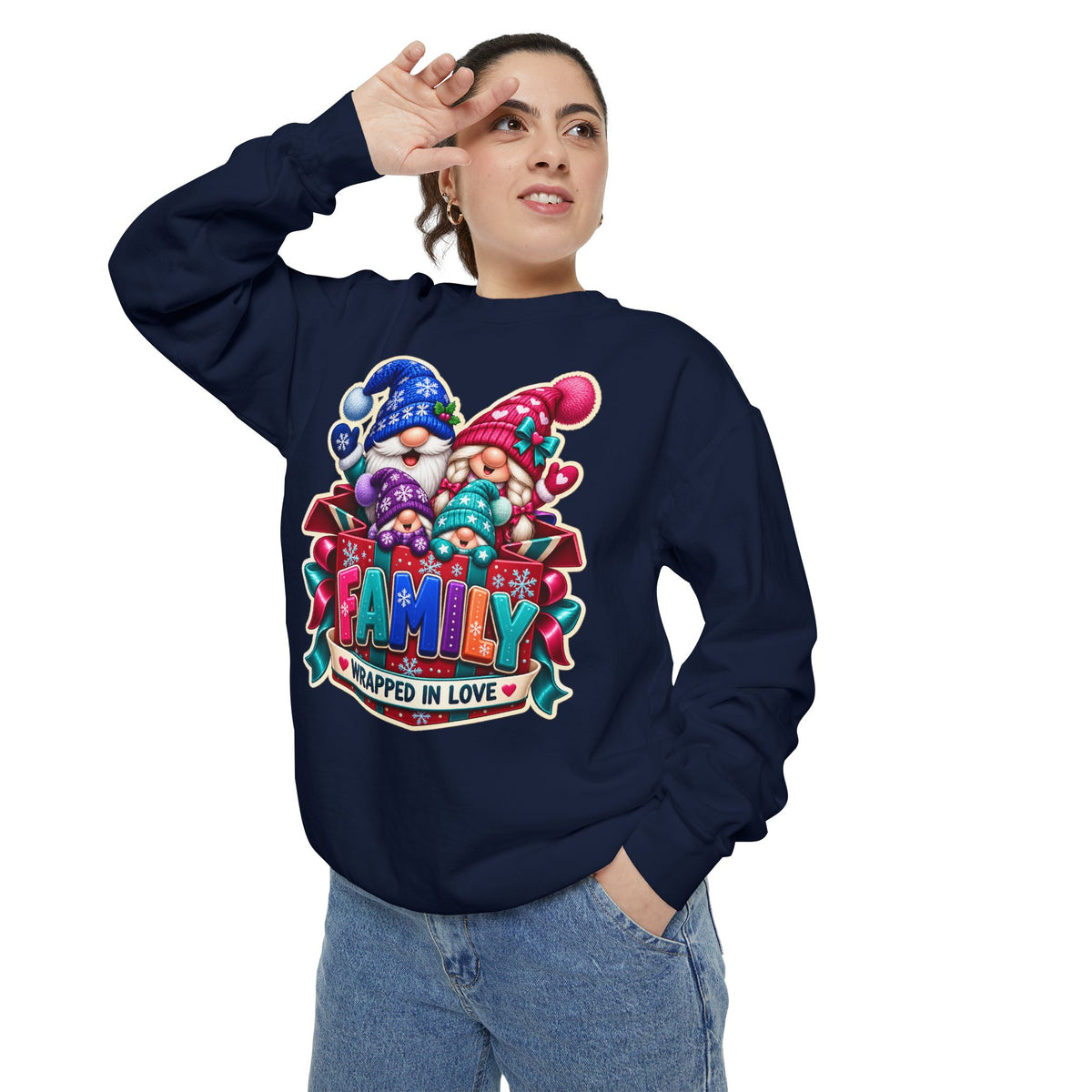 Family Wrapped in Gnome Love Christmas Sweatshirt