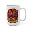 Gracias Familia Bendiciones Mug - Corazón Agradecido Coffee Cup - Hispanic Family Gratitude Gift for Latina Moms, Abuelas and Loved Ones
