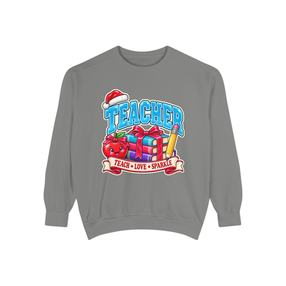 Teach • Love • Sparkle Christmas Teacher Sweatshirt