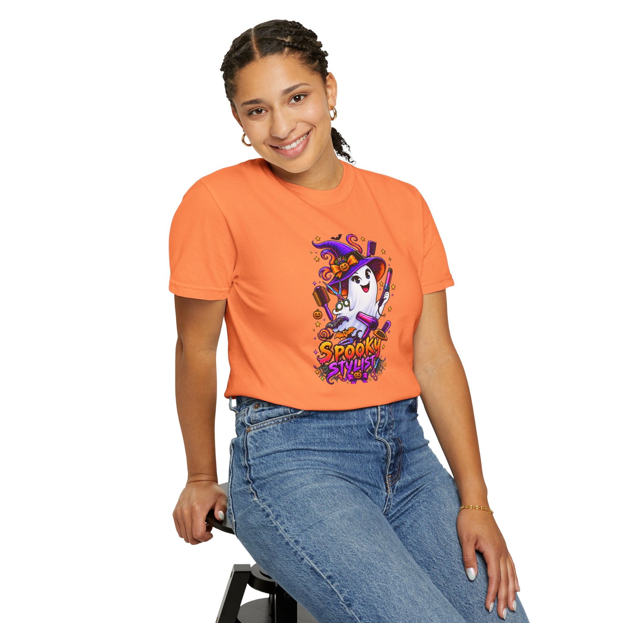 Spooky Stylist Halloween Tee – Adult Unisex Beauty Salon Party Shirt