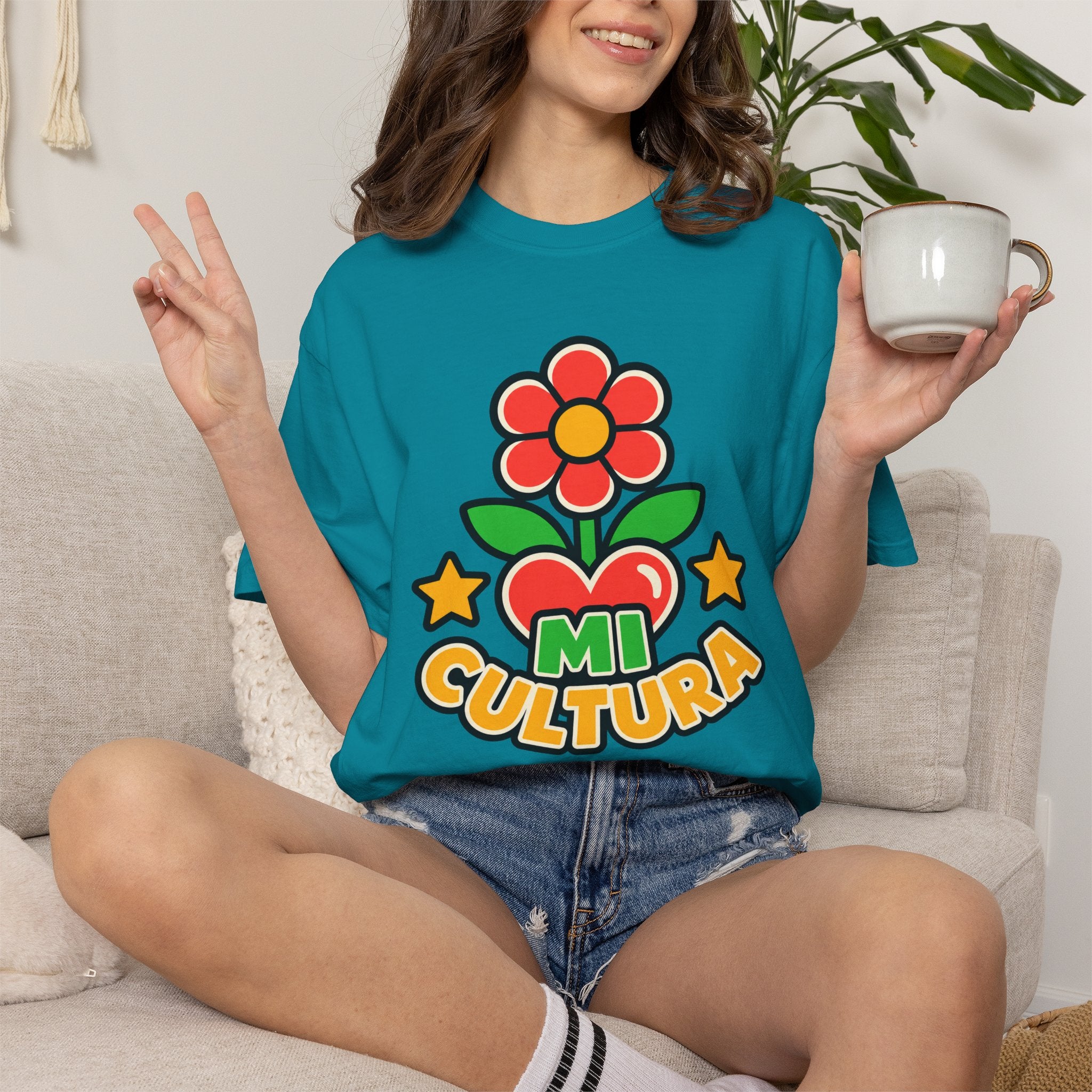 Mi Cultura Latino Heritage Heavyweight Tee 🌺❤️