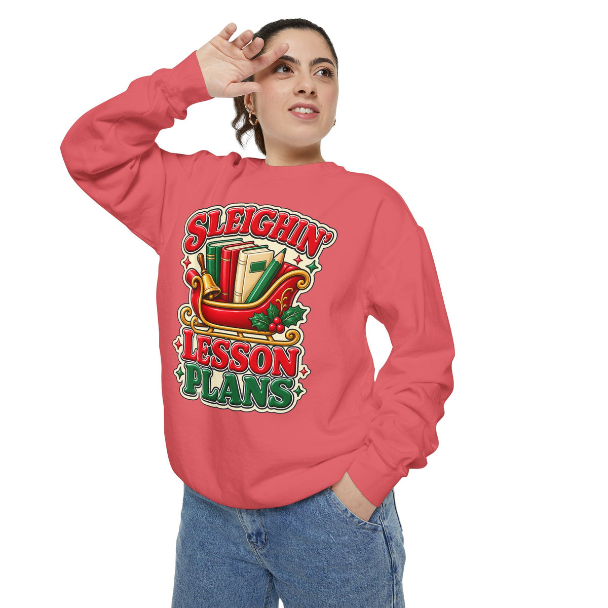 Sleighin’ Lesson Plans Christmas Teacher Sweatshirt