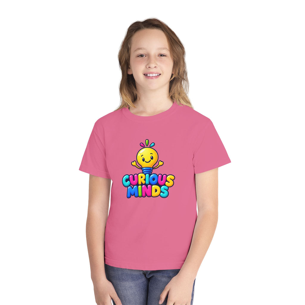💡 Curious Minds Kids Tee Colorful Happy Character