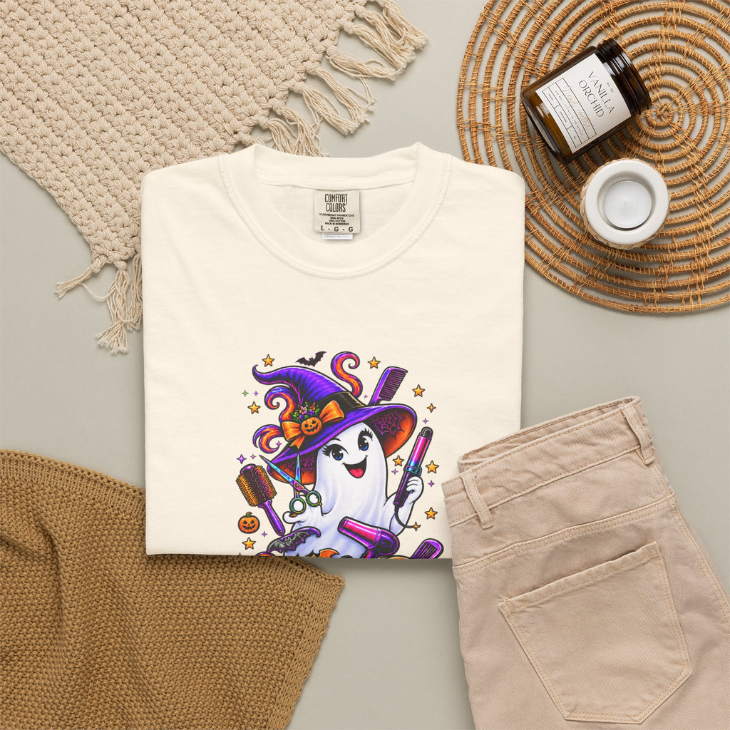 Spooky Stylist Halloween Tee – Adult Unisex Beauty Salon Party Shirt
