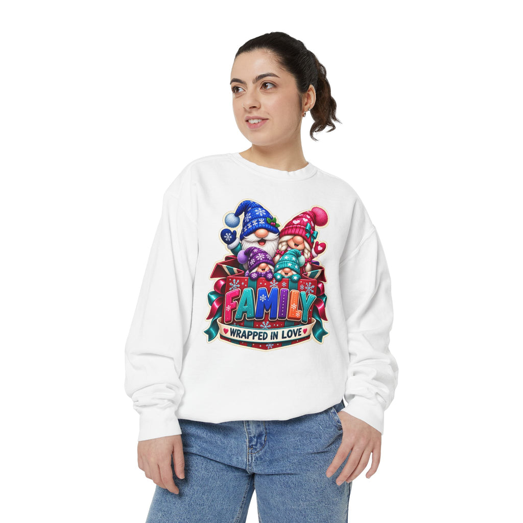 Family Wrapped in Gnome Love Christmas Sweatshirt