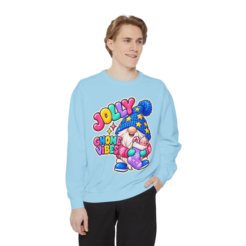 Jolly Gnome Vibes Christmas Sweatshirt