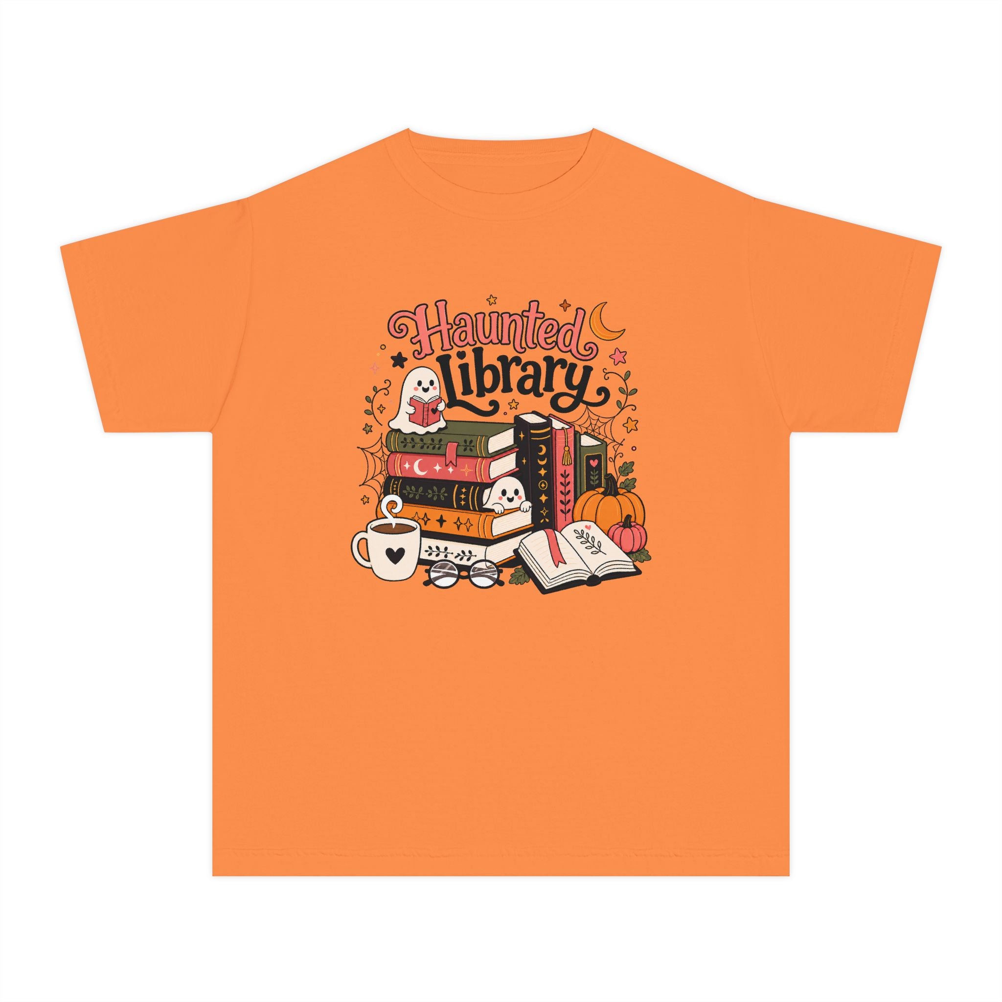 Haunted Library Youth Retro Tee 🎃📚