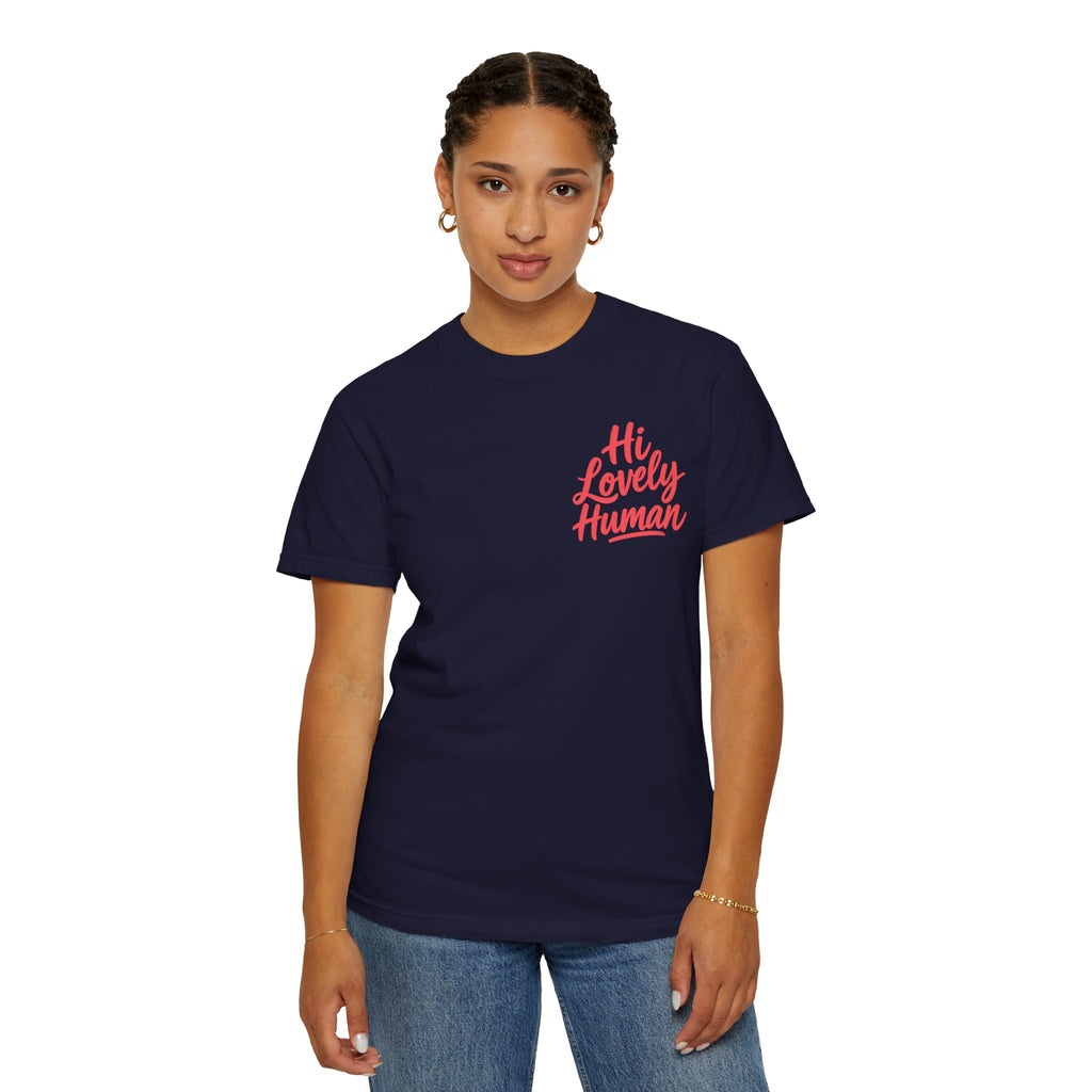 Hi Lovely Human Navy Garment-Dyed Comfort Colors® T-Shirt