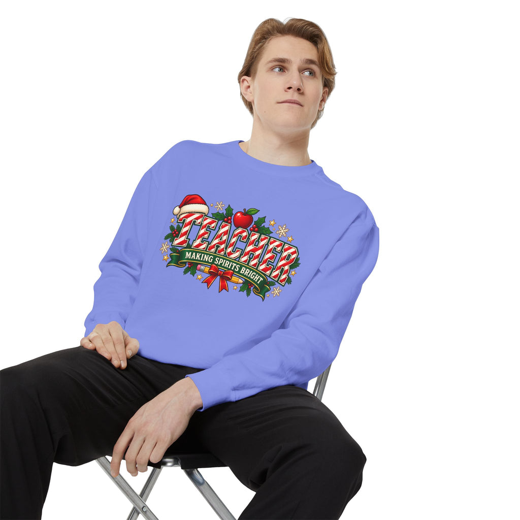 Teacher Making Spirits Bright Christmas Sweatshirt