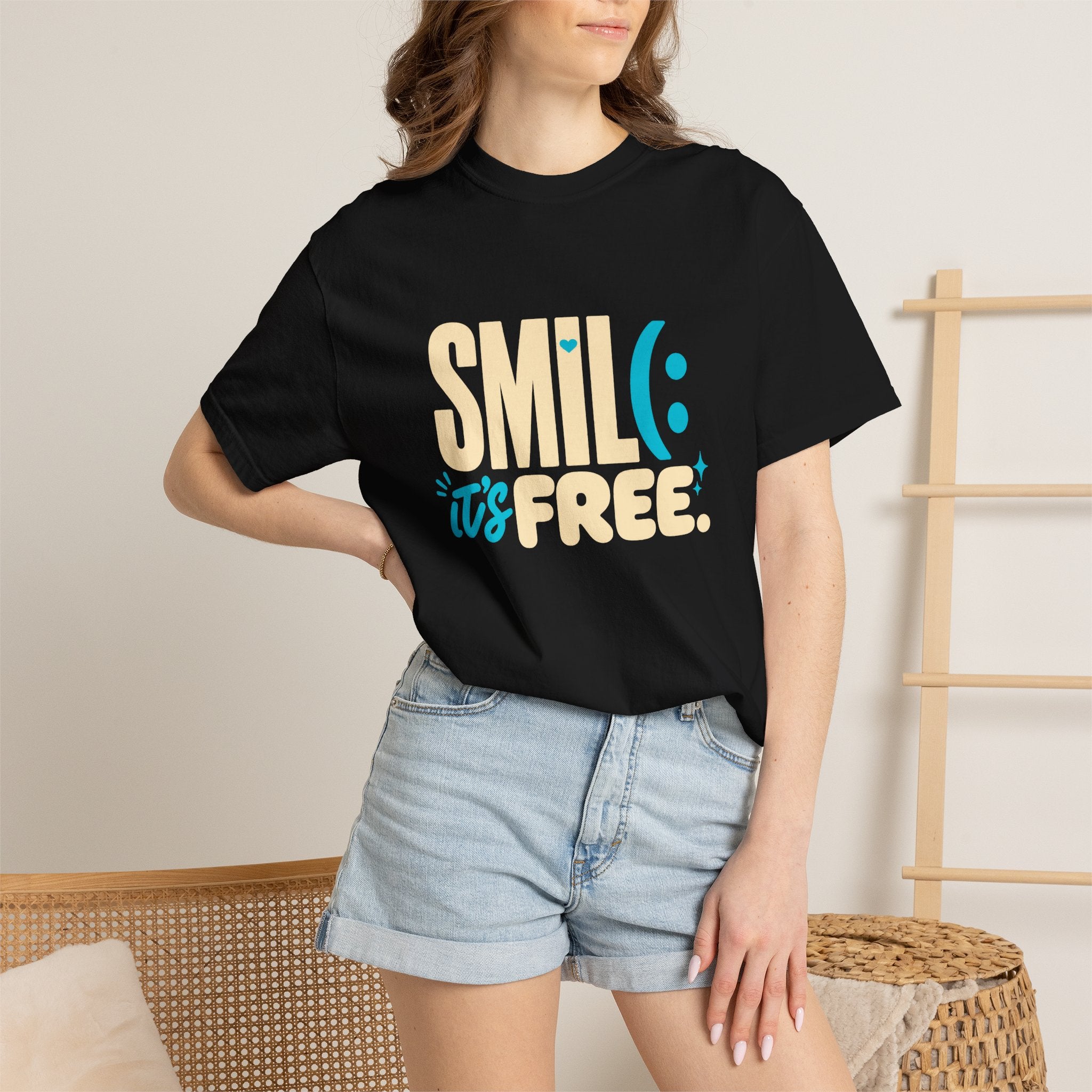 SMIL(: It’s Free Garment-Dyed Graphic Tee