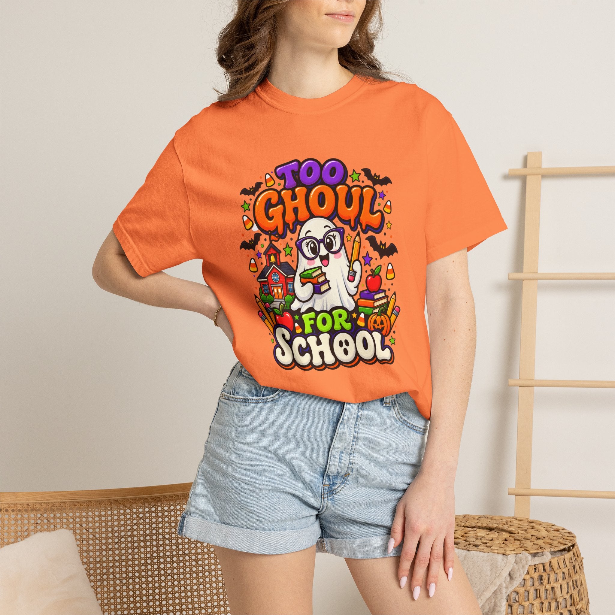 Too Ghoul for School T-Shirt — Cute Halloween Ghost Back-to-School Tee