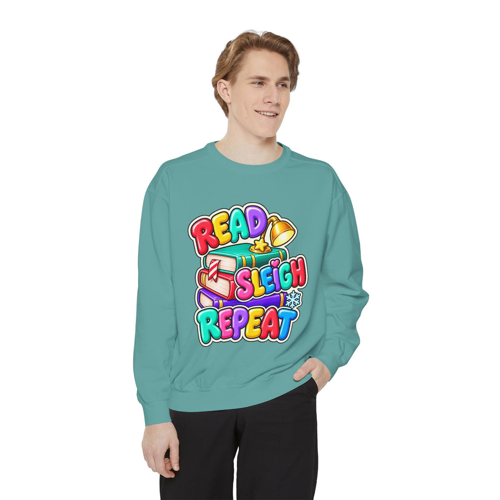 Read, Sleigh, Repeat Christmas Sweatshirt 📚🔔❄️