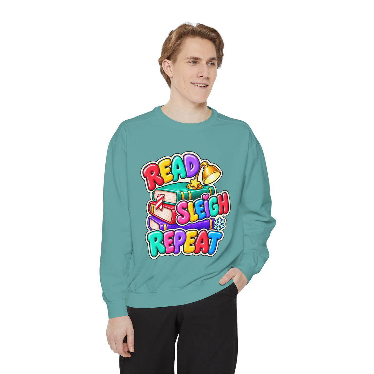 Read, Sleigh, Repeat Christmas Sweatshirt 📚🔔❄️