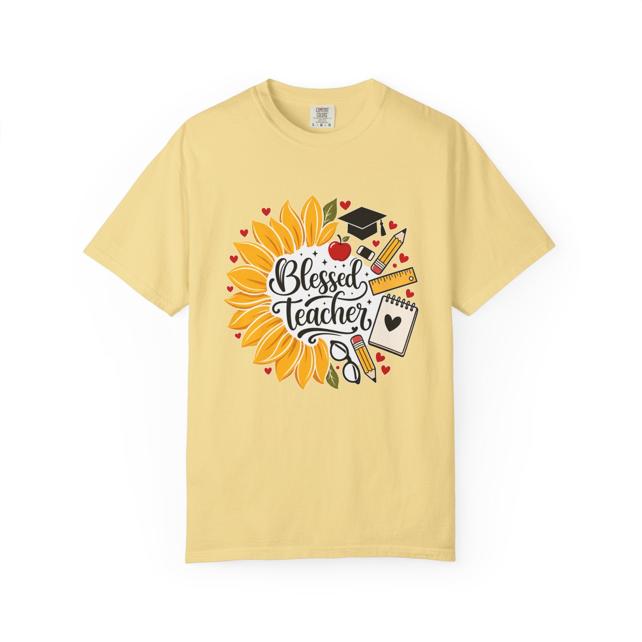 Blessed Teacher Heavyweight Tee 🌻📚✏️