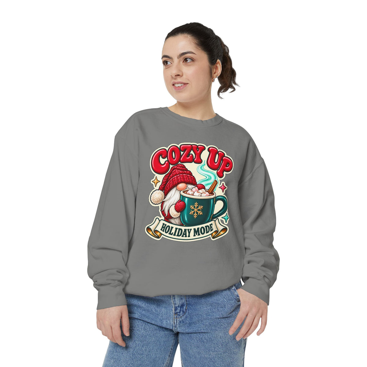 Cozy Up Christmas Mode Gnome Cocoa Sweatshirt