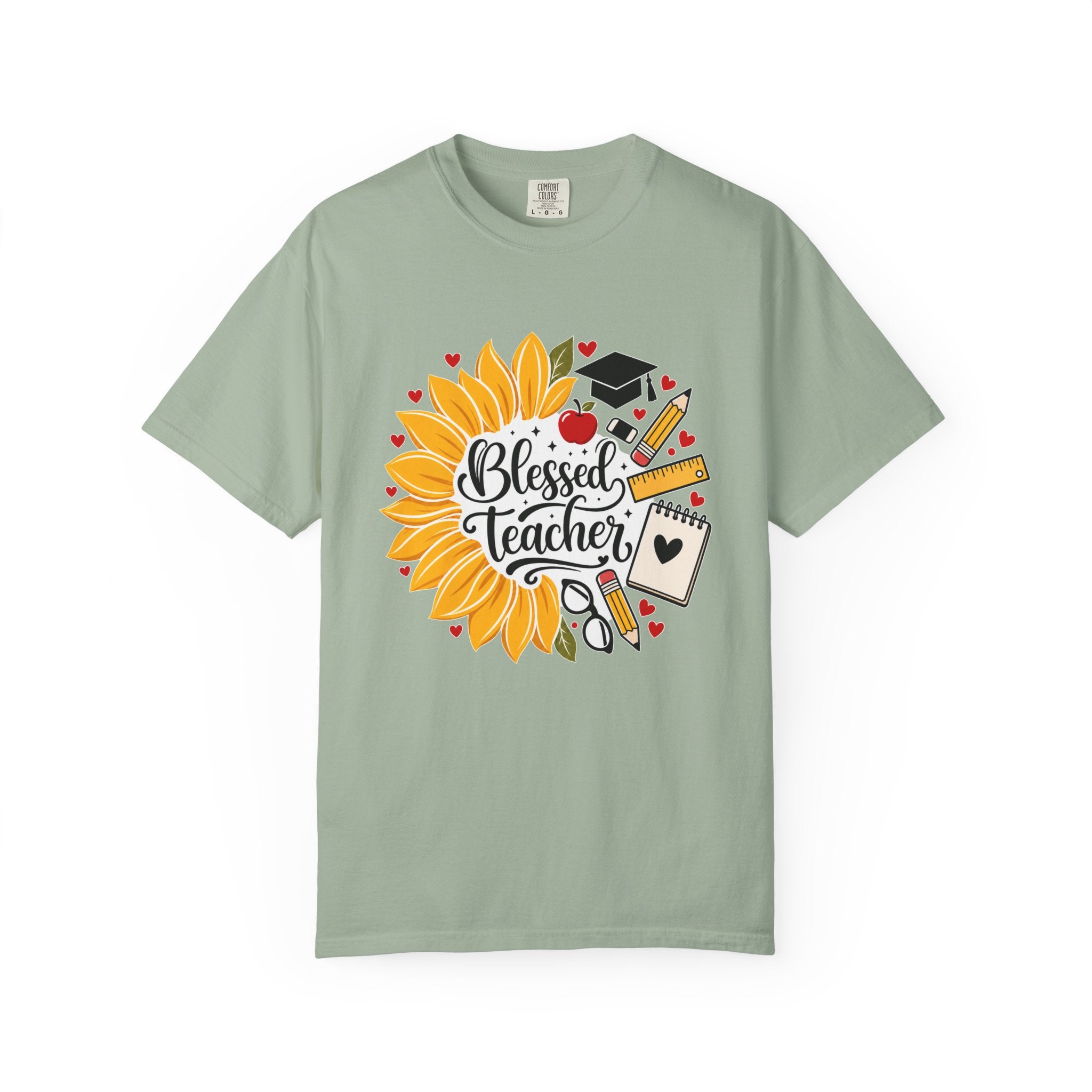 Blessed Teacher Heavyweight Tee 🌻📚✏️