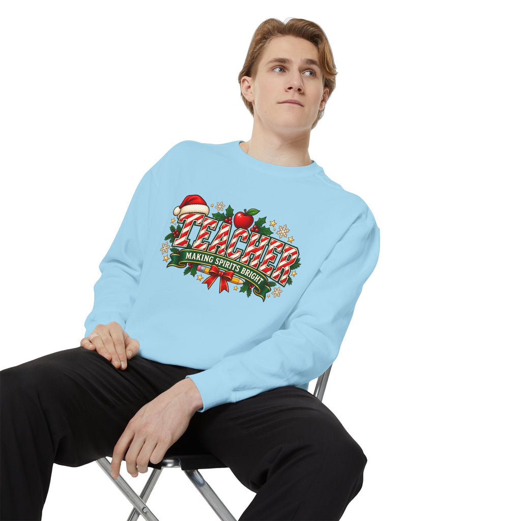 Teacher Making Spirits Bright Christmas Sweatshirt