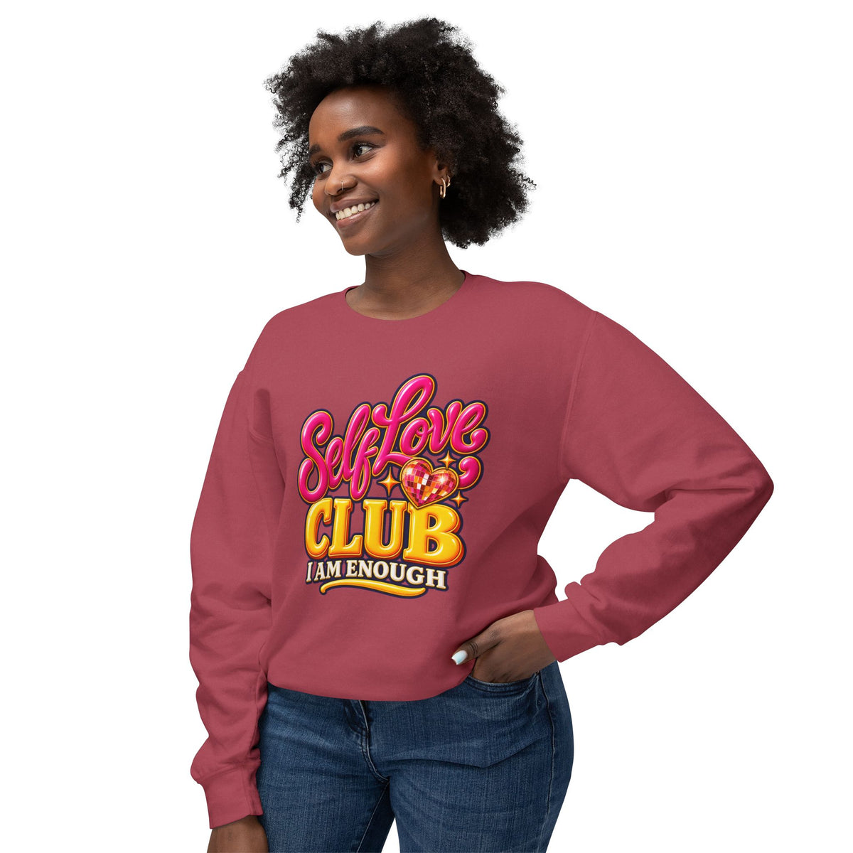 Self-Love Club Sweatshirt — I Am Enough Cozy Crewneck 💖✨