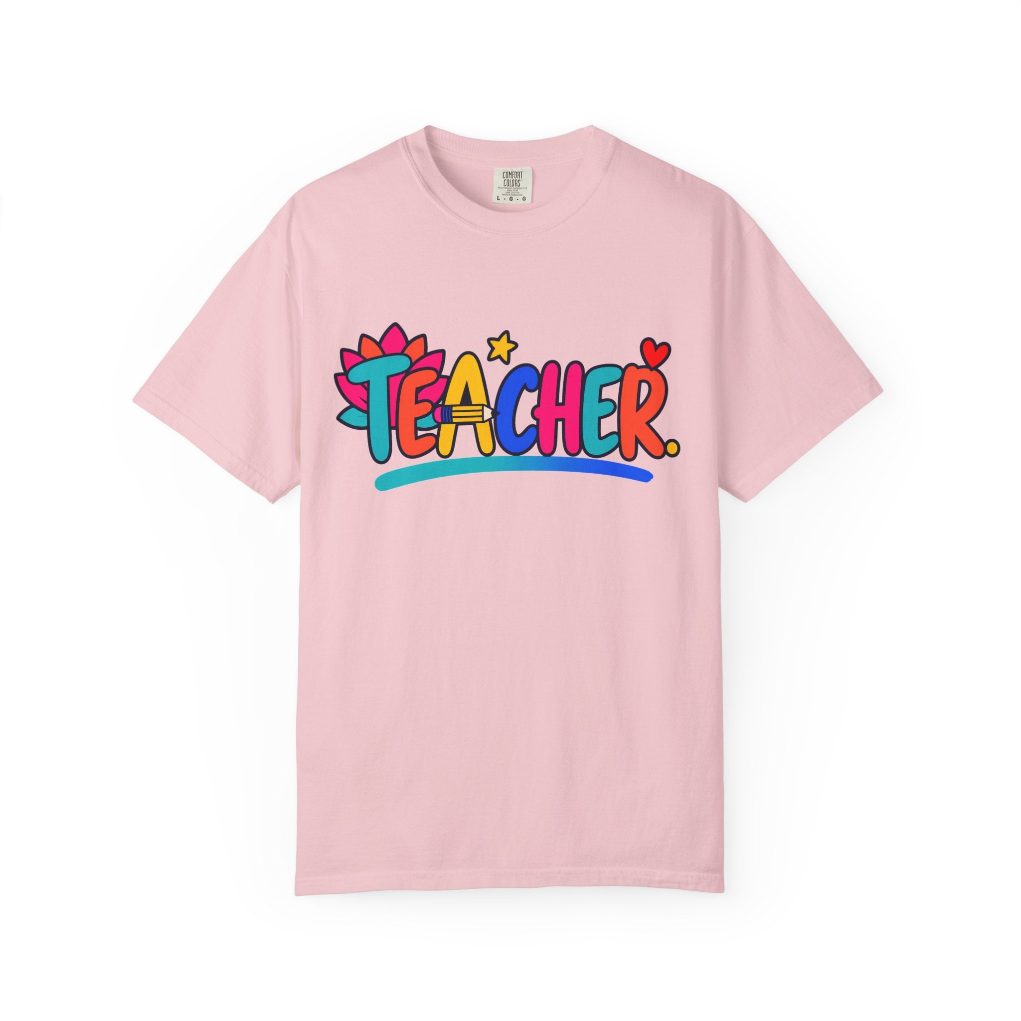 Colorful Teacher Comfort Colors® Heavyweight Tee 🍎✏️